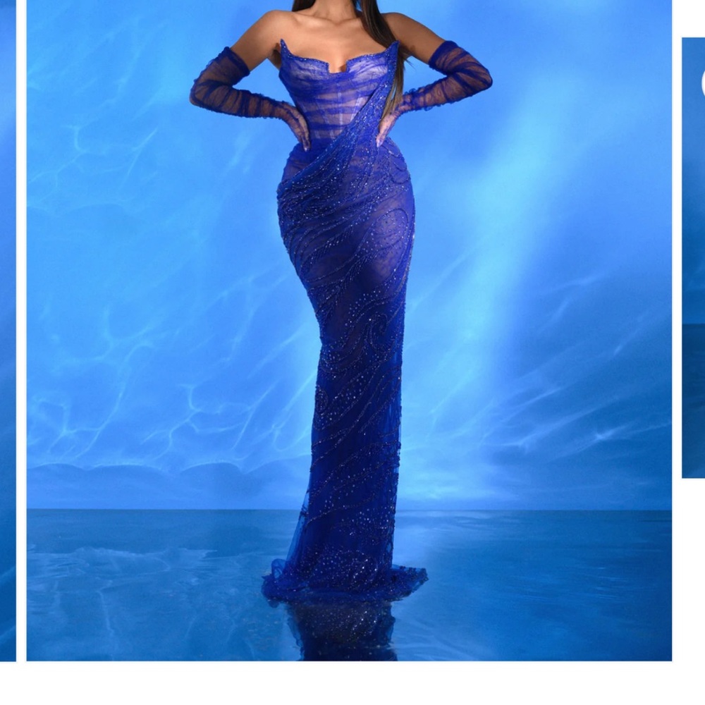 Navy blue prom dress